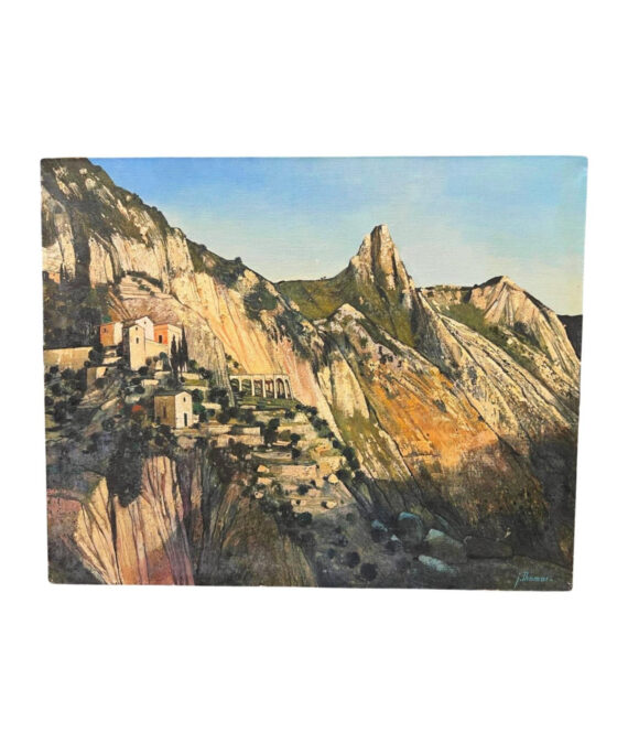 Oil-Painting by Jean Thomas (1923- 2019): ‘the Viaduct of Caramel’